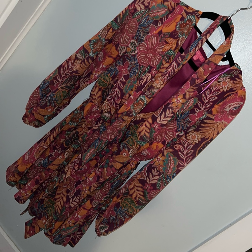 Baltic Born Newark mini dress in purple multi